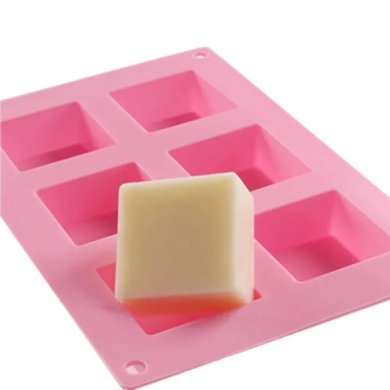 Handmade Holes Lovely Square Silicone Soap Mold Soap