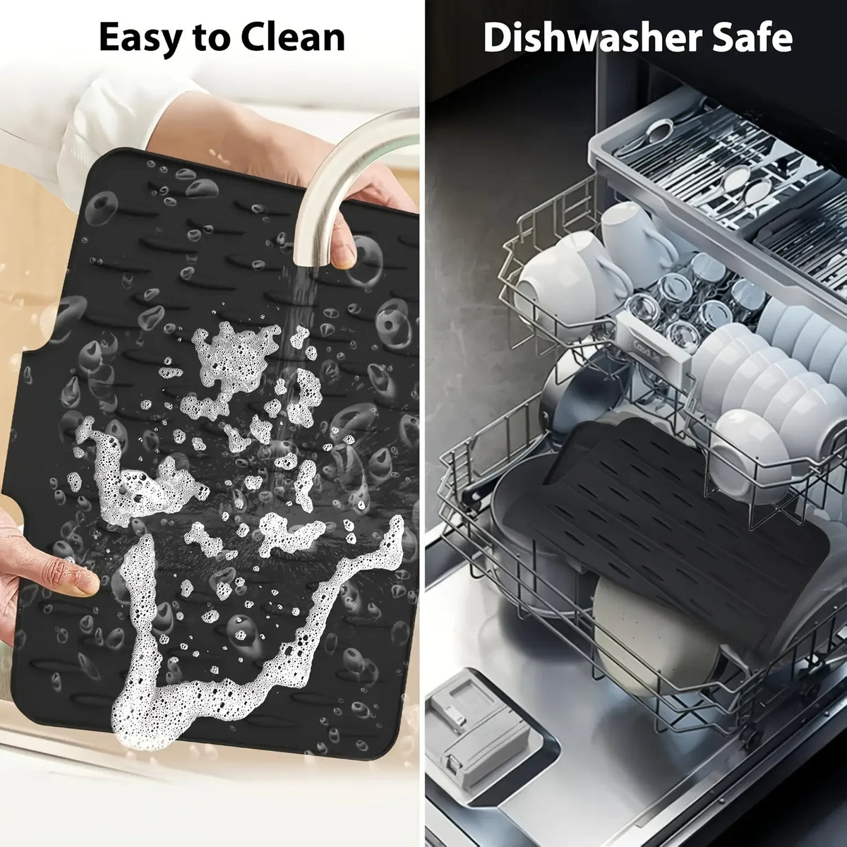 Silicone Drain Mat Built-In Drainage Design Easy To