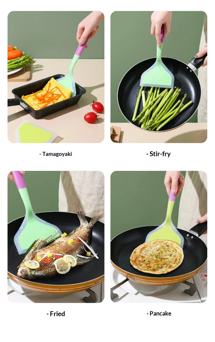 Silicone Spatula Wide Cooking Shovel Non-Stick Scraper Turner
