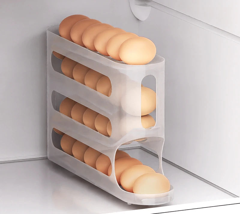 2/3/4 Tier Egg Holder Storage Container Automatic Rolling