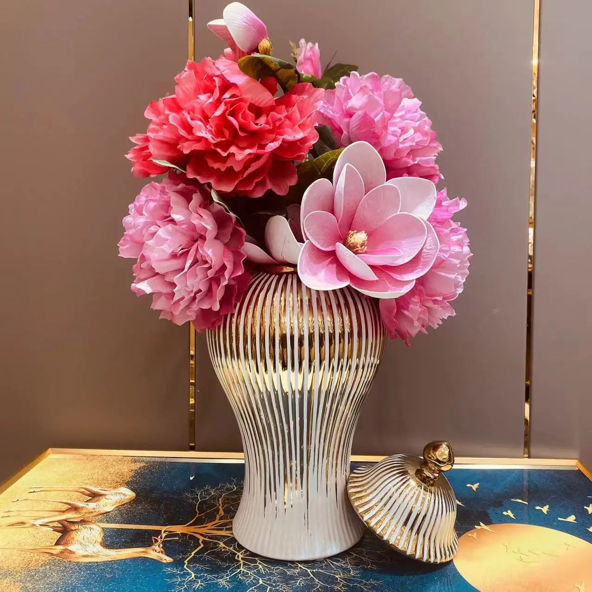 Vase Ceramic Luxury Electroplated General Jar European Ceramic