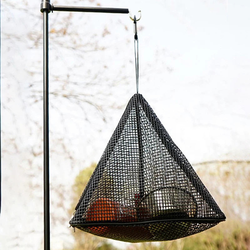 Outdoor Camping Hanging Net Foldable Storage Bag Cookware