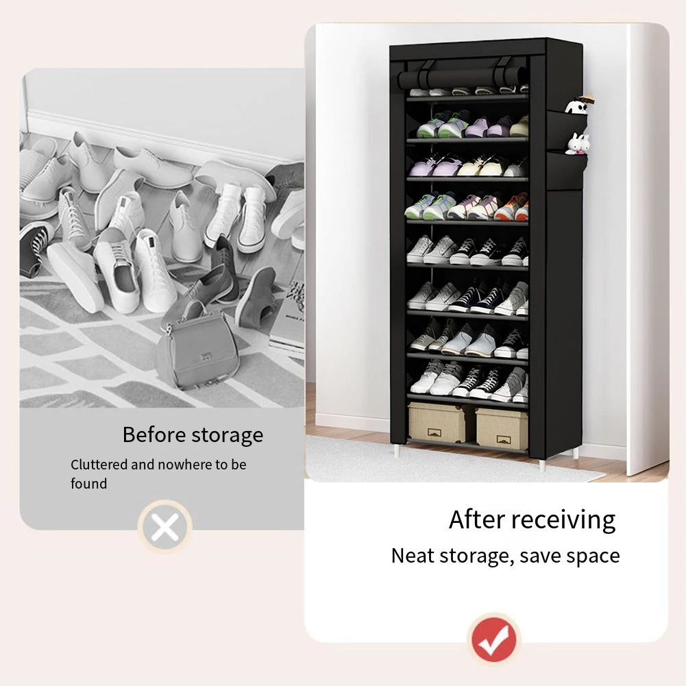 10 Layers Shoes Cabinet Cover Dustproof Shoes Storage