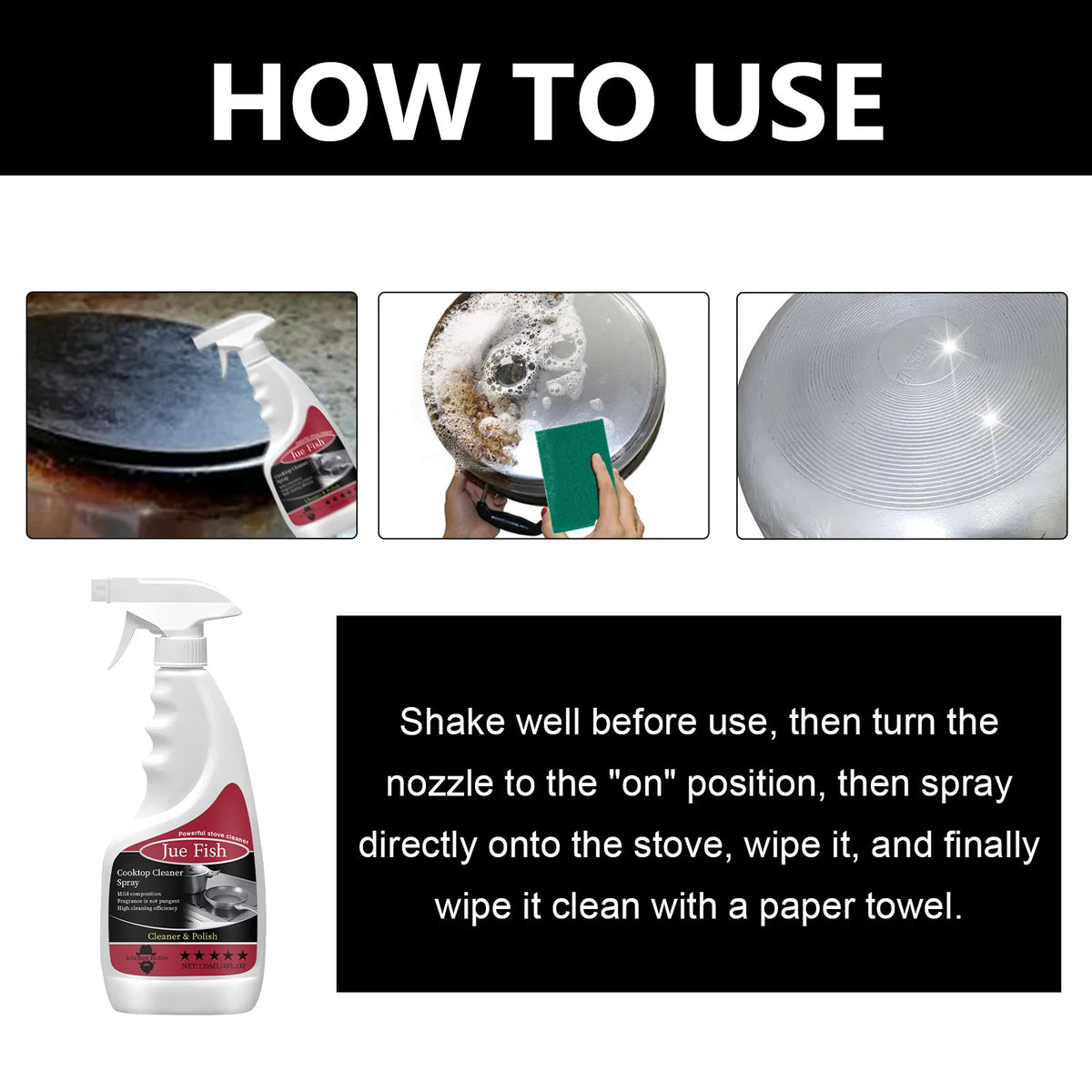 Heavy Grease Grime Cleaner Pot Pan Black Scale