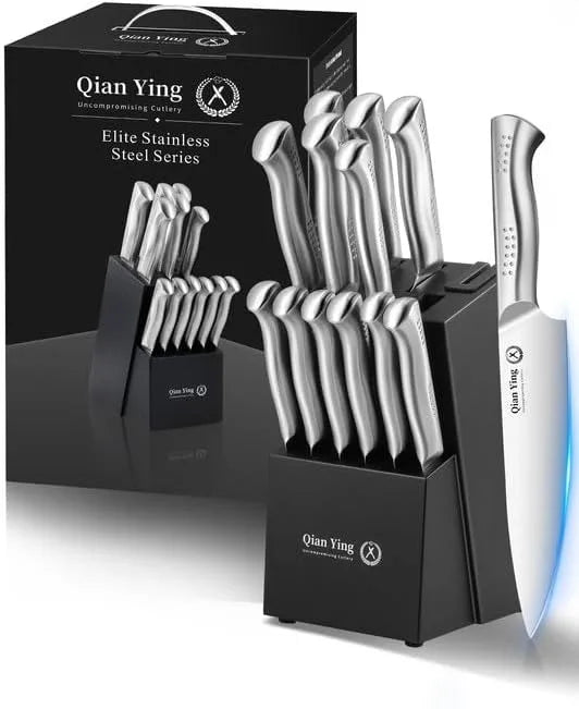 14-Piece Stainless Steel Cutting Knife Cutlery Holder Chef