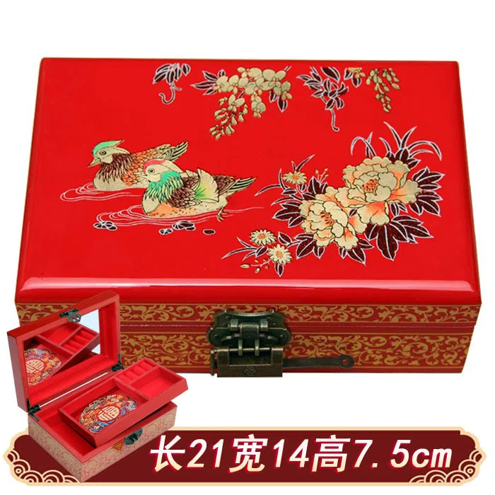 Chinese Style Wooden Lacquer Box Pu Er Tea