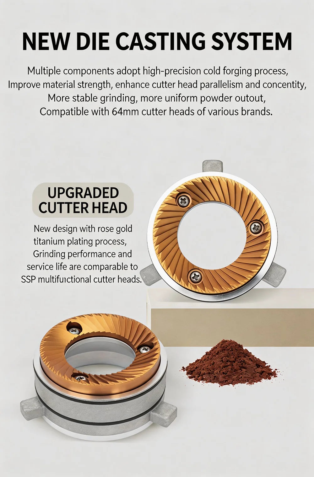 Lx Nb64 Air Dose Coffee Grinder 64mm Titanium