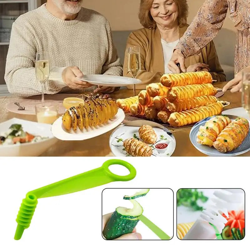 1pc Plastic Rotate Potato Slicer Twisted Potato Cucumber