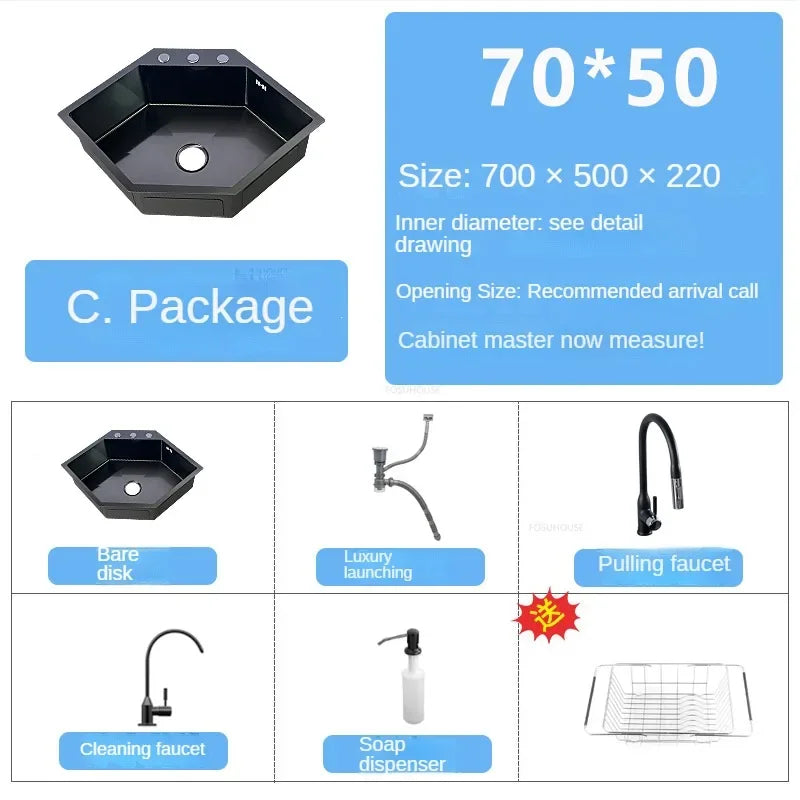 Diamond Shaped Sinks Stainless Steel Creative Corner Dish