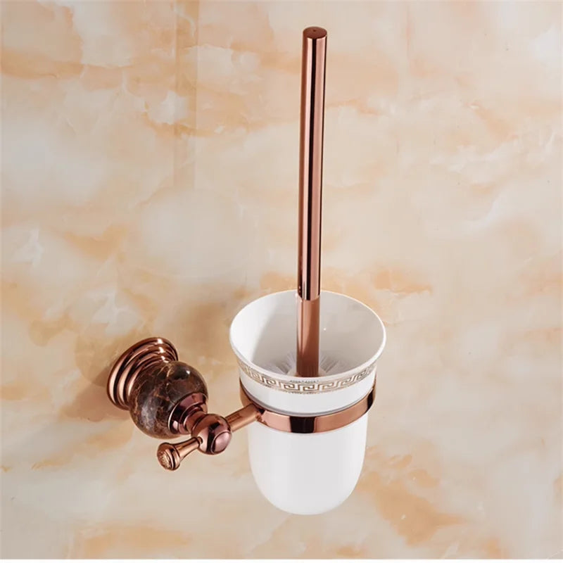 Bathroom Bath Shelf Rose Gold Paper Holder Towel
