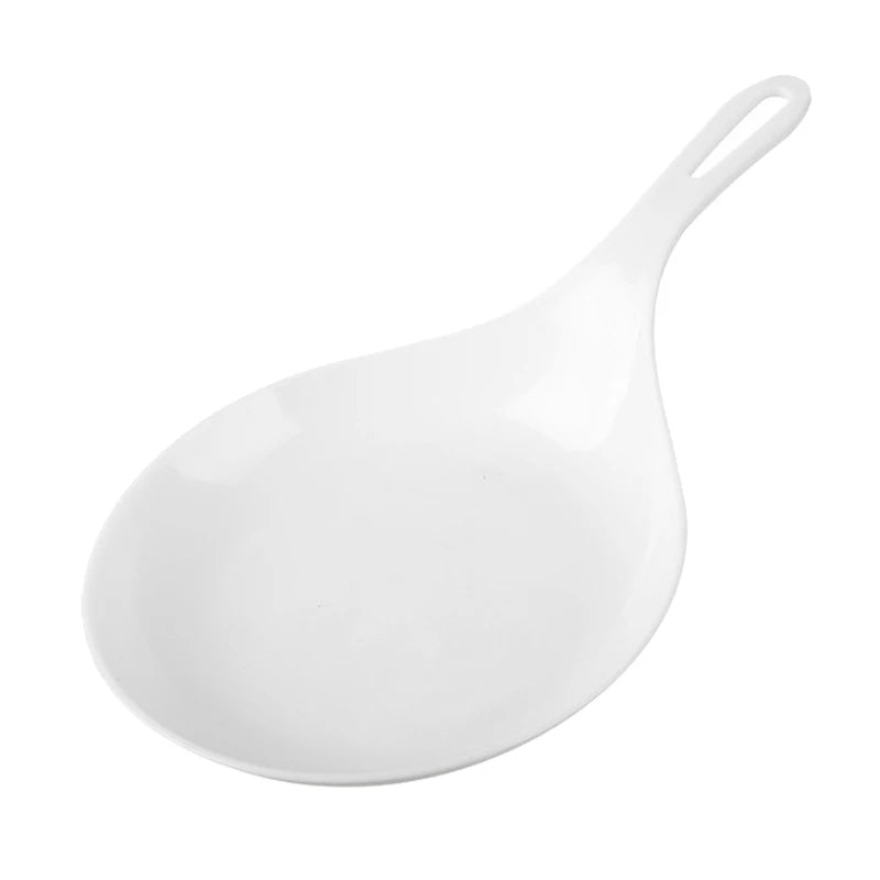 Korean Handheld Dish Fashion White Handle Large Spoon