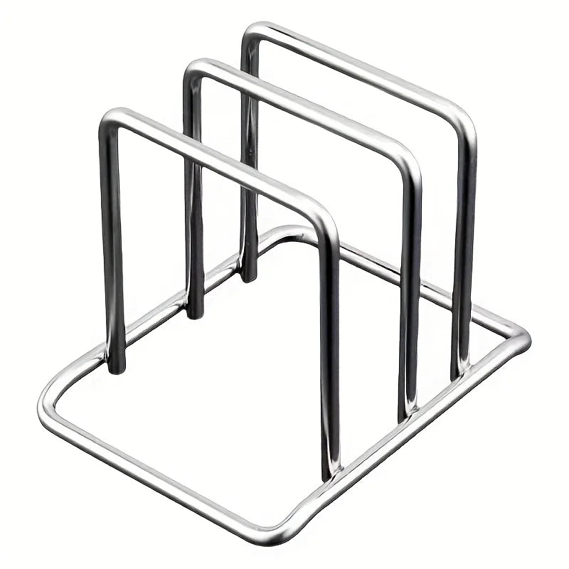 1pc Space-Saving Stainless Steel Pot Lid Cutting Board