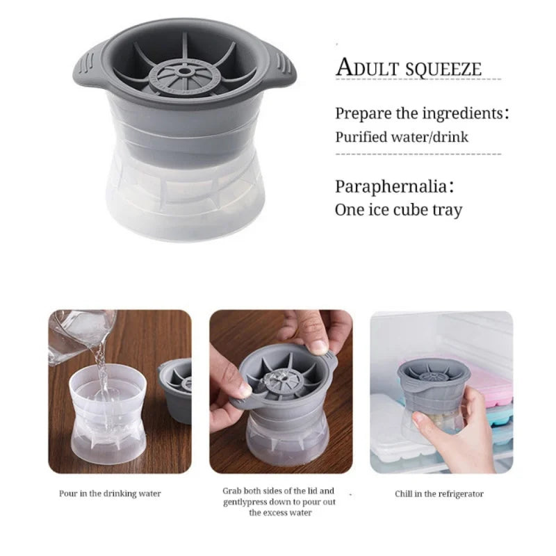 1/2pcs Bar Whiskey Round Ice Cube Maker Silicone