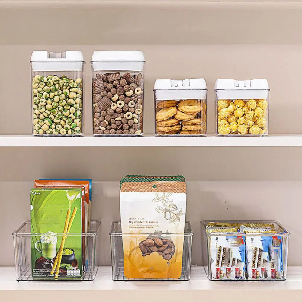 Grids Drawer Box Clear Large Capacity Fridge Storage