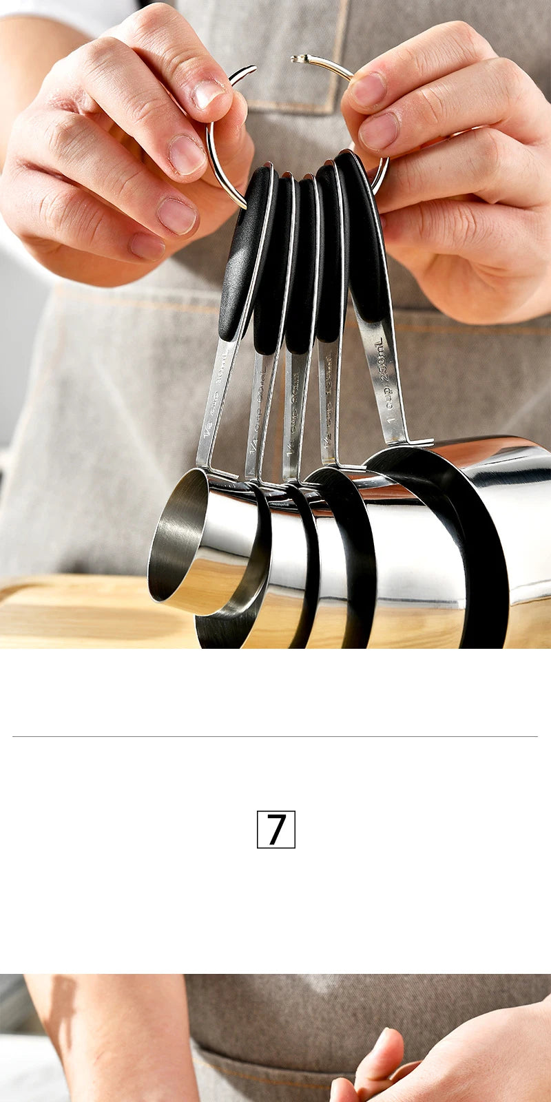 5/10pcs Stainless Steel Measuring Cups Spoons Baking Cake