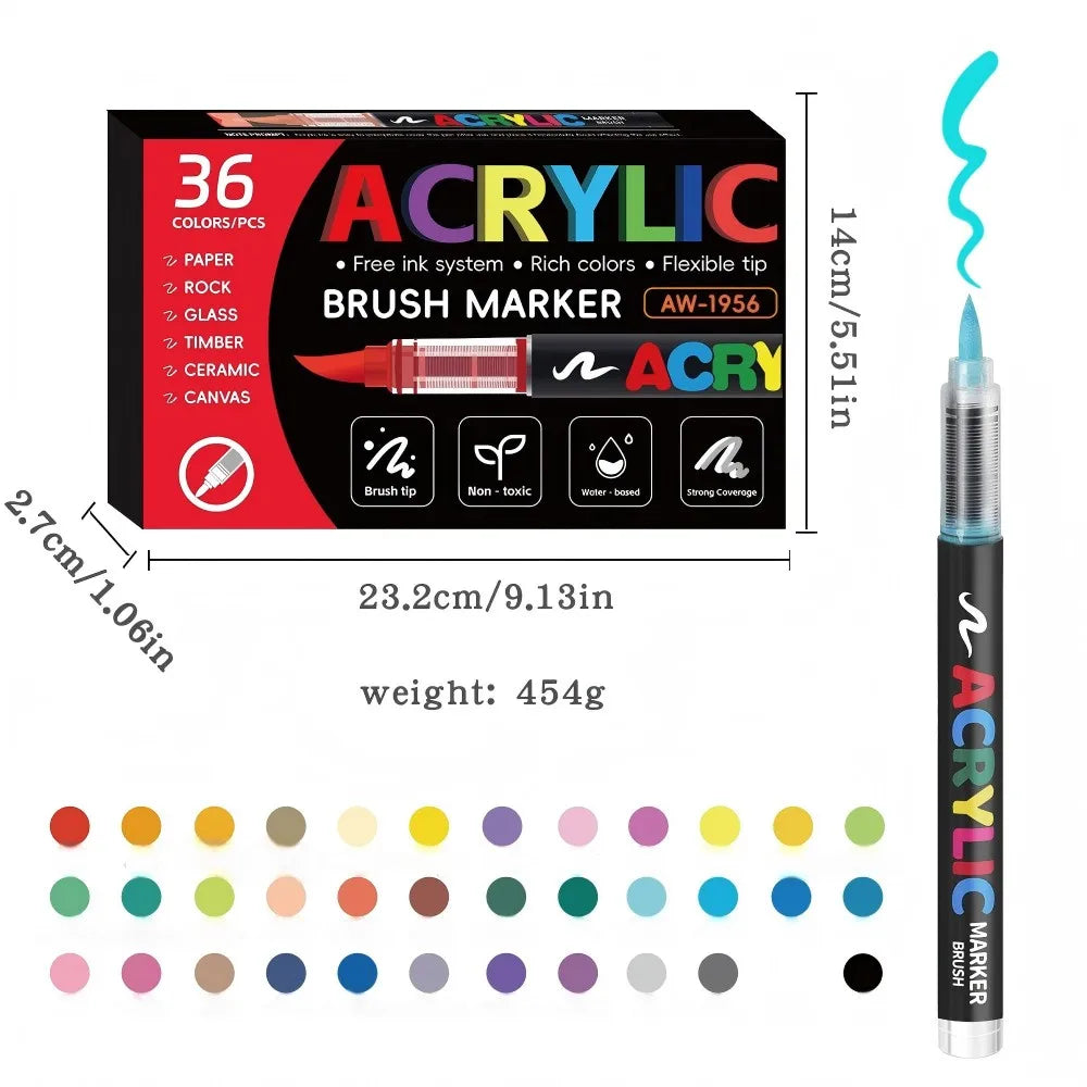 12-418 Colors Brand Upgrade Soft Brush Tip Acrylic