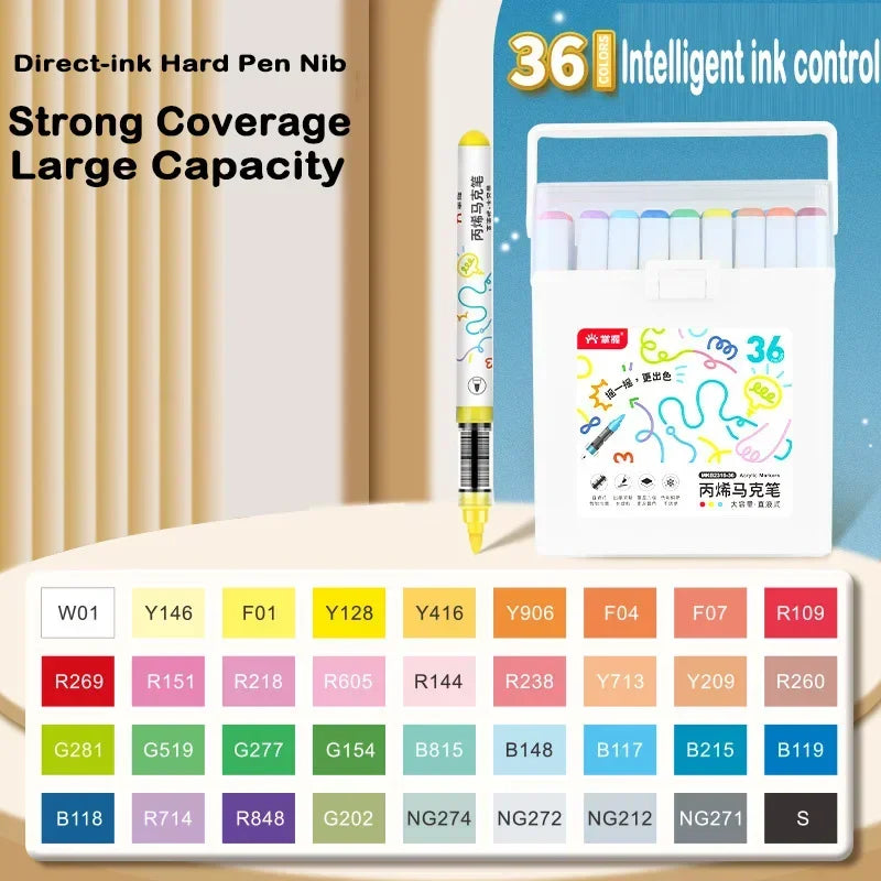 84/12 Colors Direct-Liquid Acrylic Marker Pen Waterproof Pen