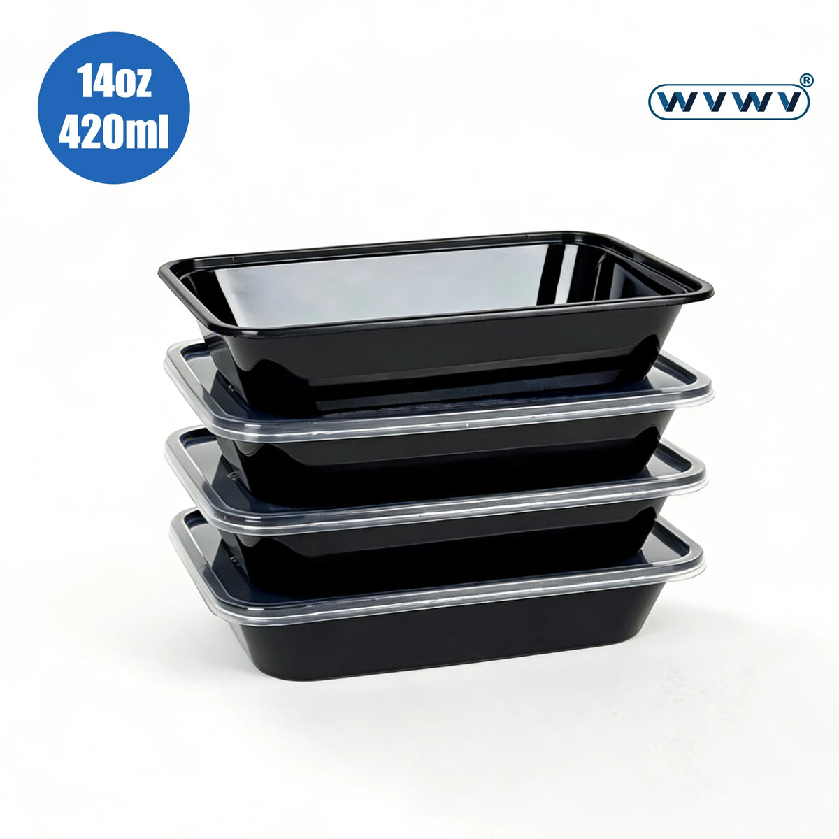 10/50pcs 420ml Reusable Food Storage Containers Easy-To-Open