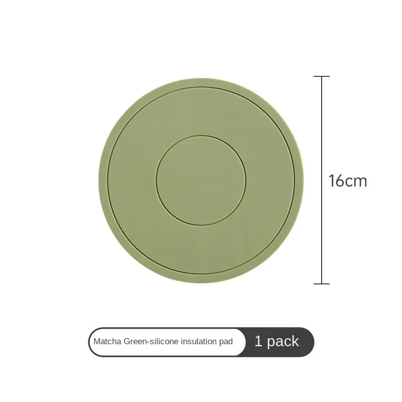 High Temperature Resistant Thickened Silicone Coaster Round