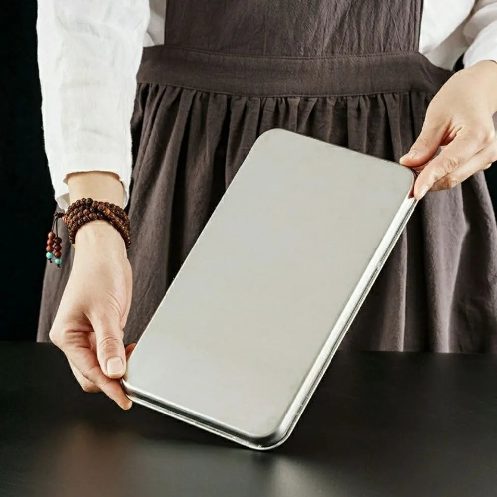 Food Grade Stainless Steel Tray Rust Resistant Rectangular