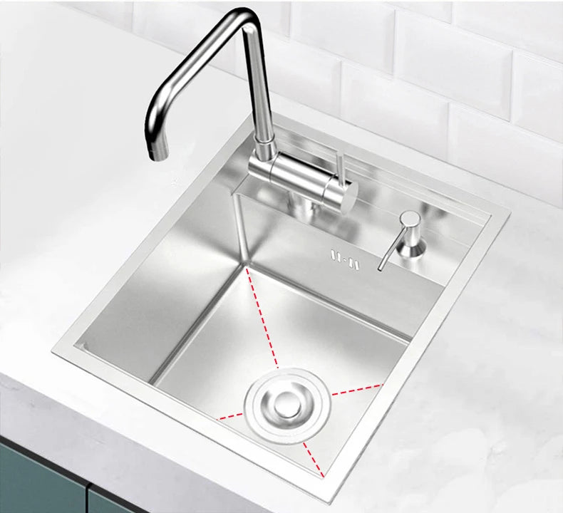 Nano Hidden Bar Sink Black Folding Faucet Silvery