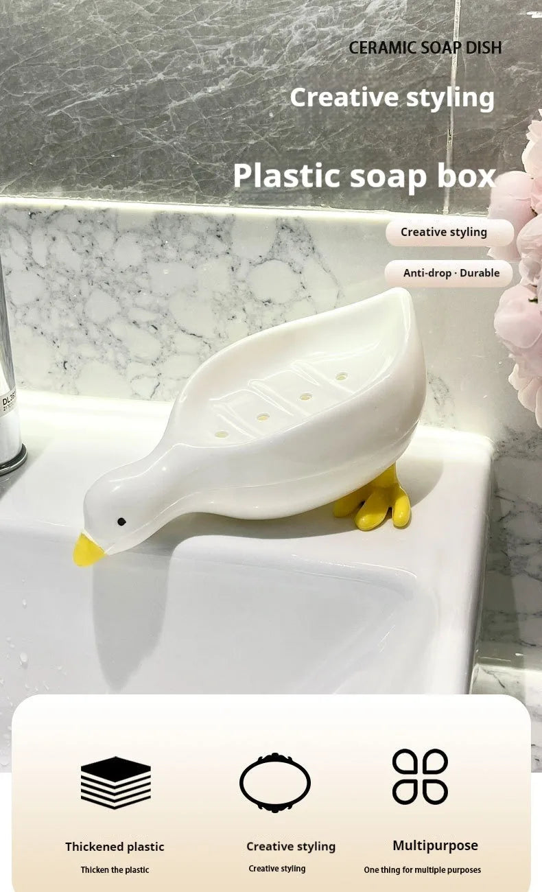 Duck Soap Dish - Cute Self Draining Soap