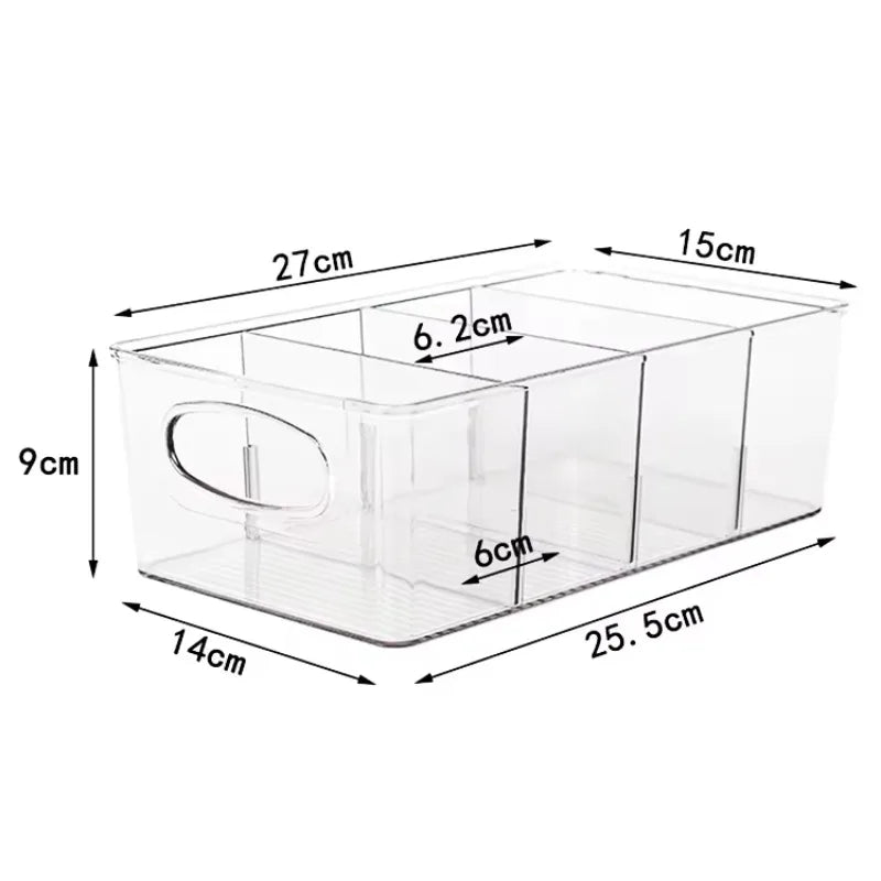 Removable Divider Plastic Pantry Storage Bins Organization