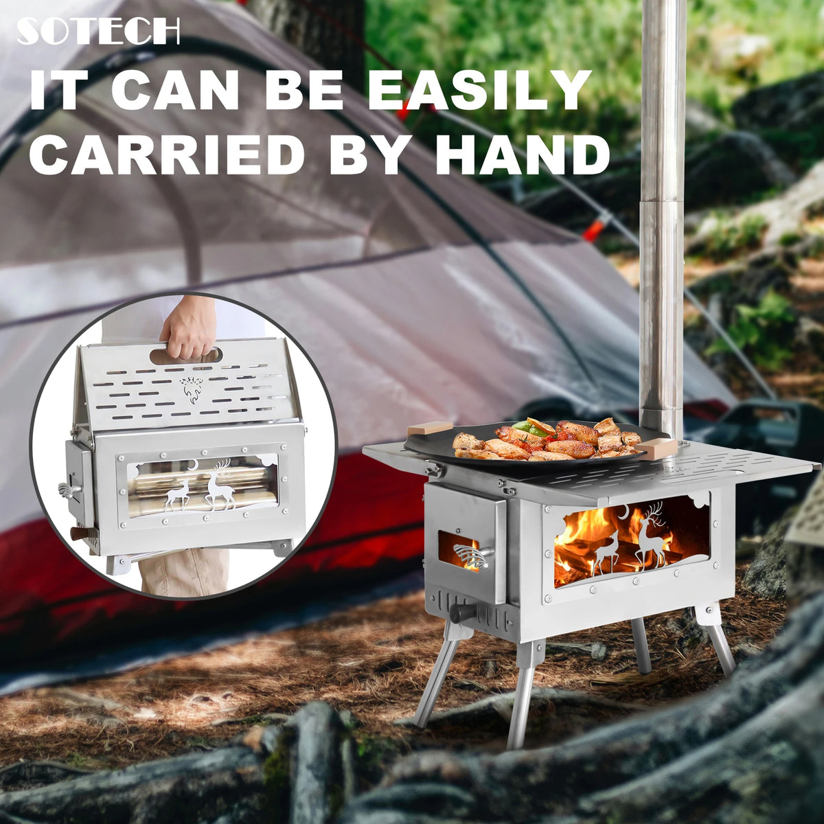 Pellet Burner 16l Storage Capacity Stainless Steel Firewood