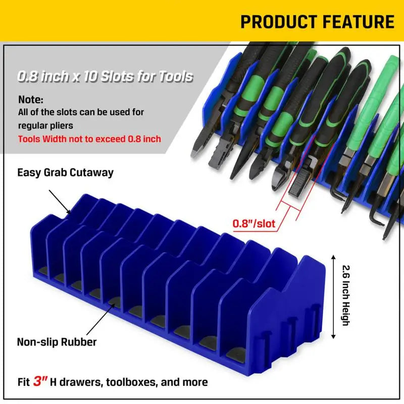 Practical Plier Organizer Rack Holds Up To Ten