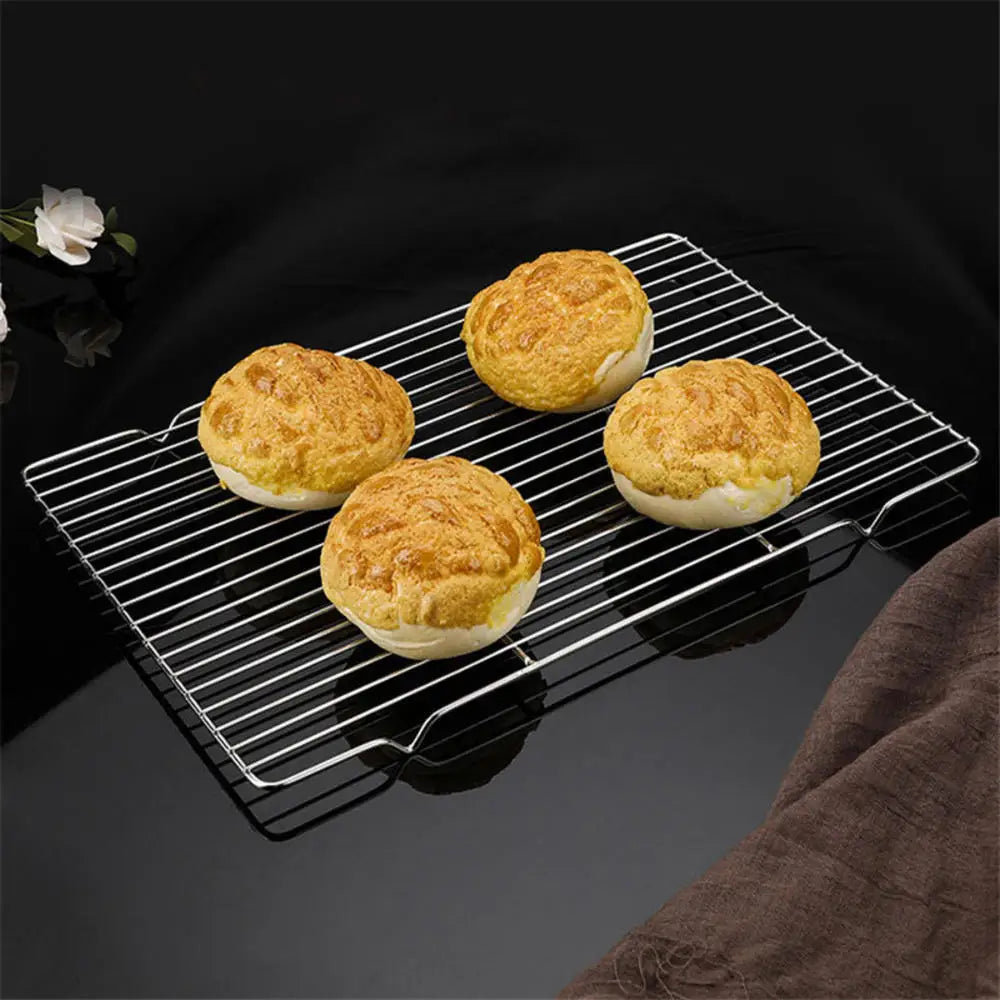 Nonstick Metal Cake Cooling Rack Grid Net Baking