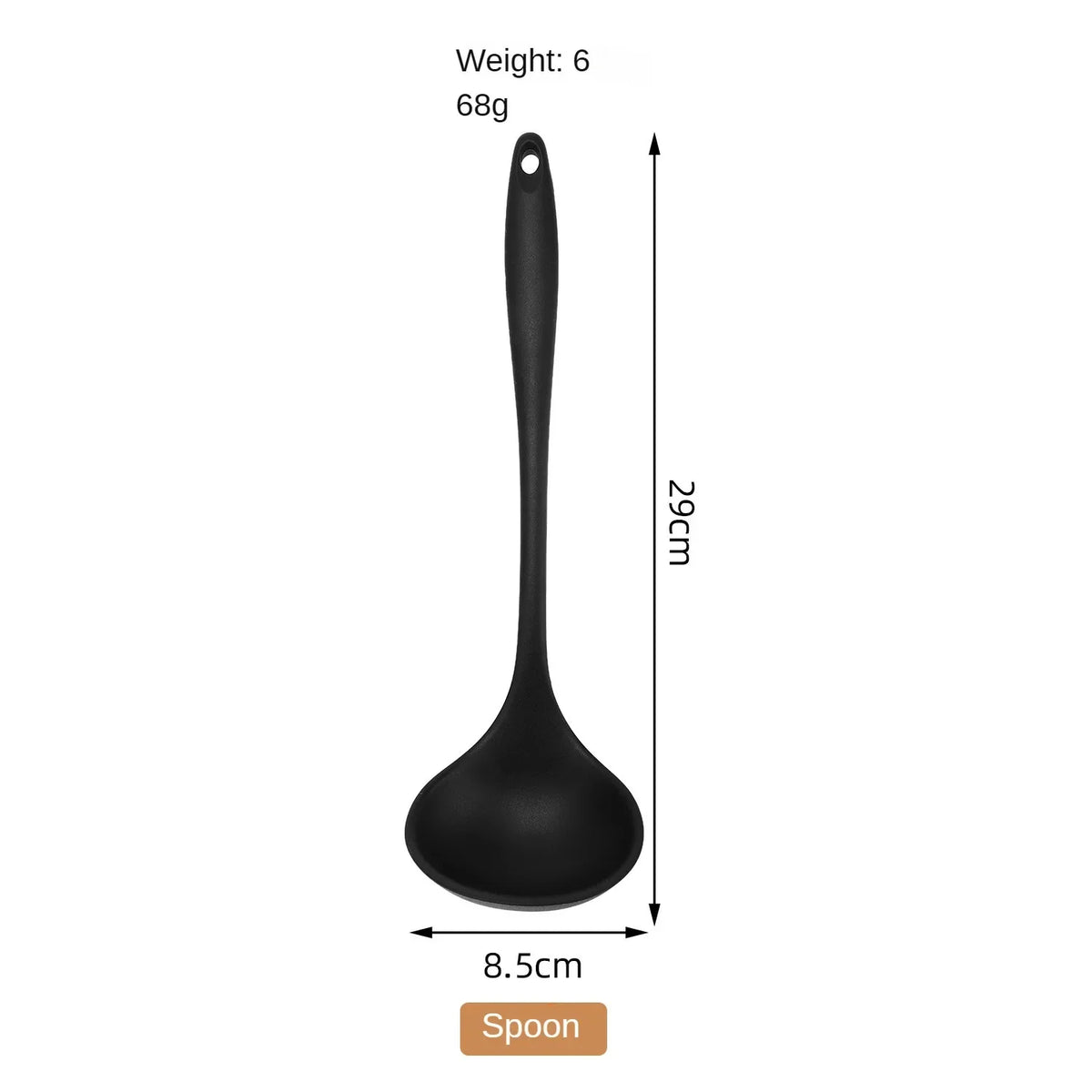 1/10pcs Food-Grade Silicone Heat-Resistant Slotted Spoon