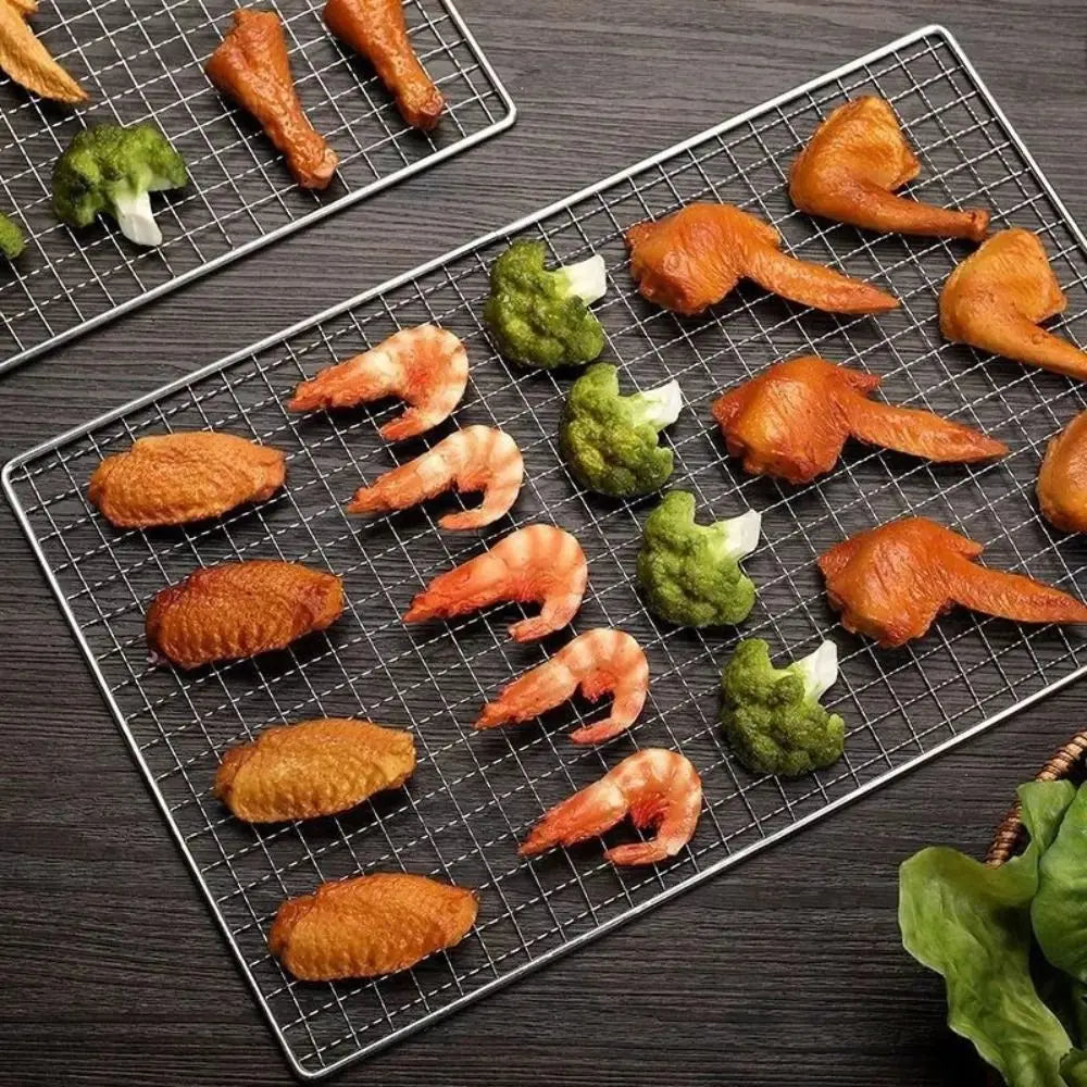 Stainless Steel Grill Rack Grids Reusable Nonstick Bbq