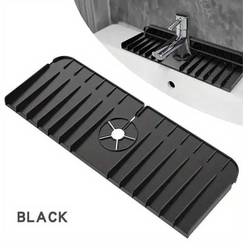 Silicone Faucet Mat Dish Soap Sponge Holder Sink