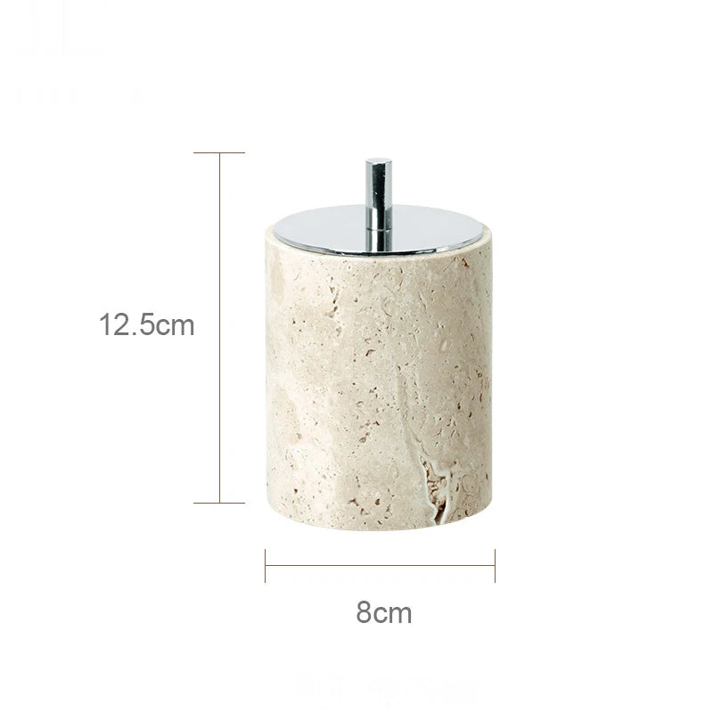 Beige Travertine Bathroom Natural Marble Soap Dispenser Soap