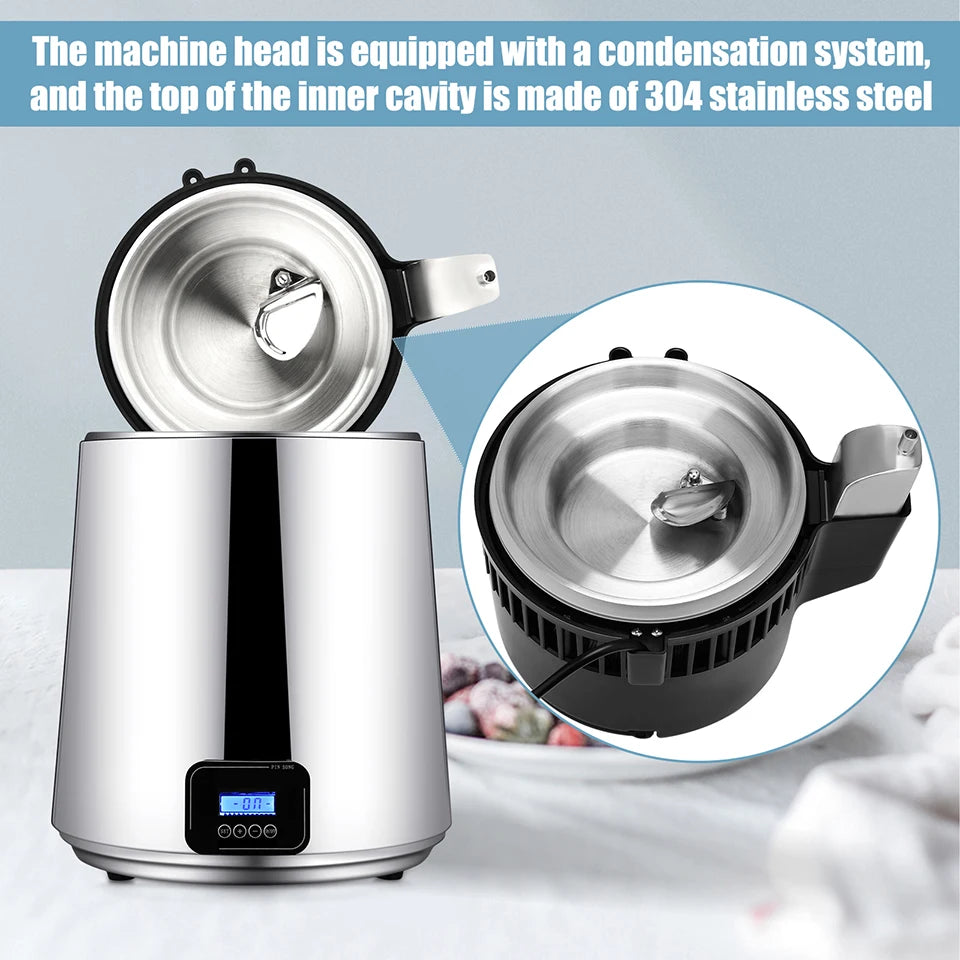 4l Water Distiller 750w Stainless Steel Bottle Food-Grade