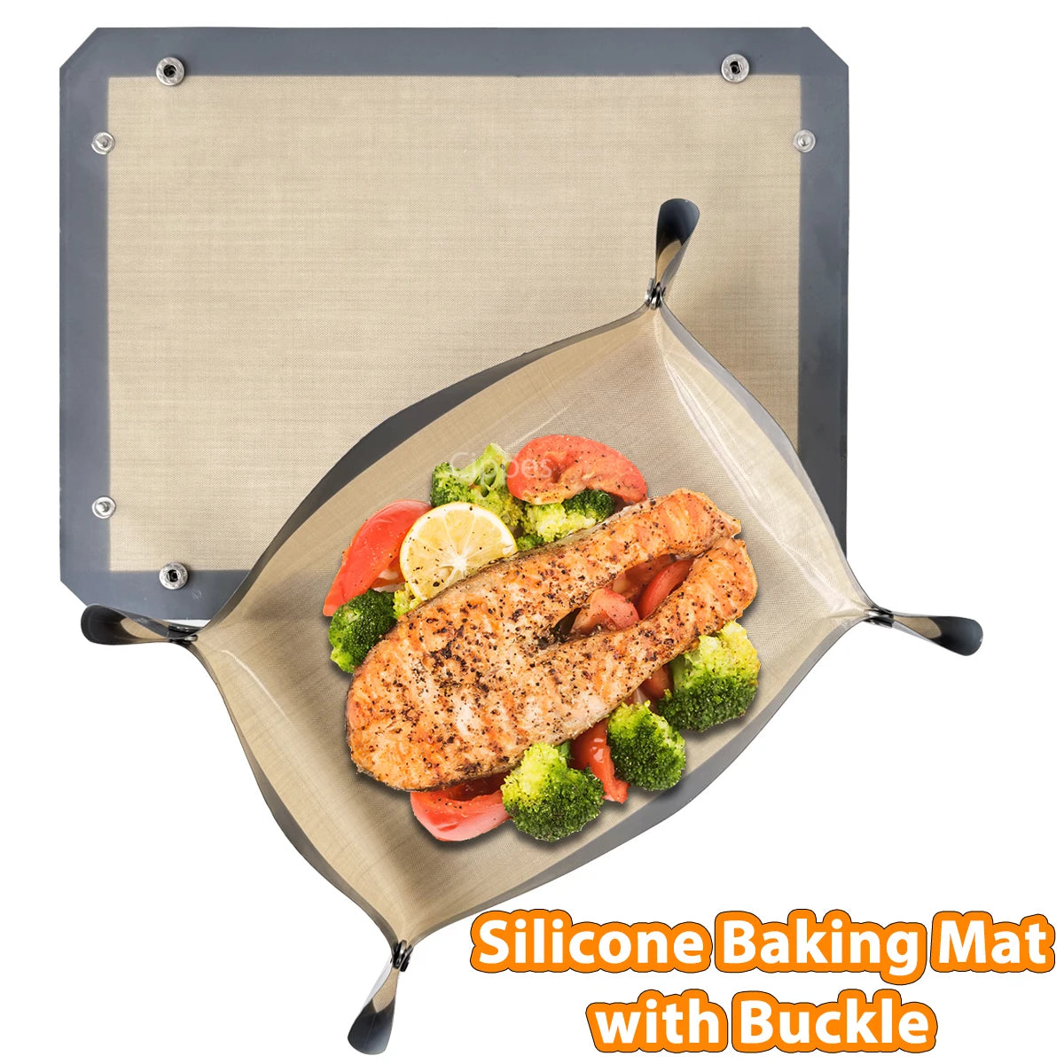 Reusable Silicone Baking Mat Buckle - Leakproof Non-Stick