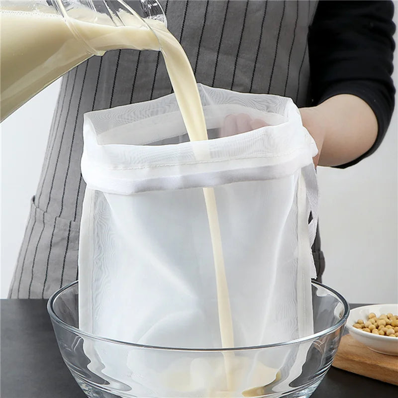 Nylon Filter Bags Vegetable Milk Strainer Sieve Drain