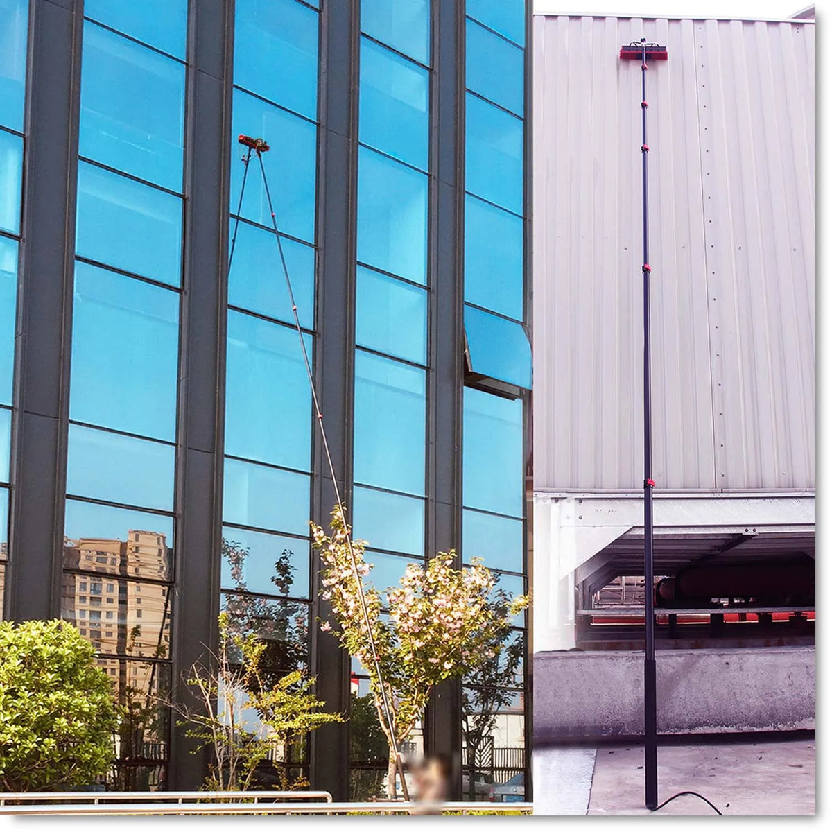 Water Fed Telescopic Pole Telesbrush Window Solar Photovoltaic
