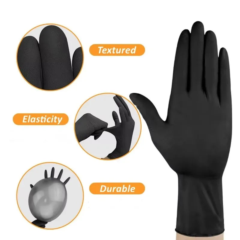 10/20/50/100pcs Bagged Disposable Gloves Black Disposable Gloves