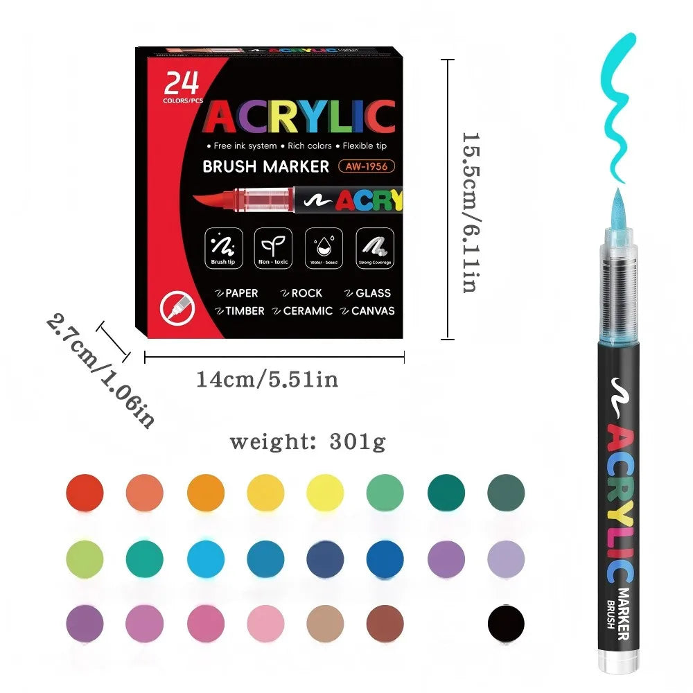 12-418 Colors Brand Upgrade Soft Brush Tip Acrylic