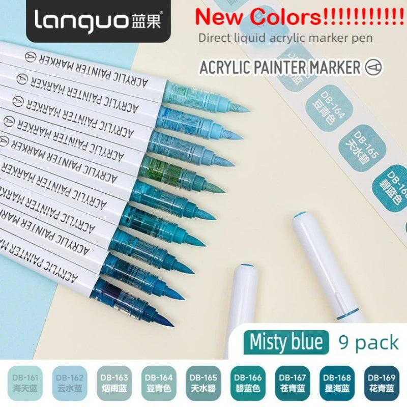 Languo 288/9 Colors Direct Liquid Acrylic Marker Soft