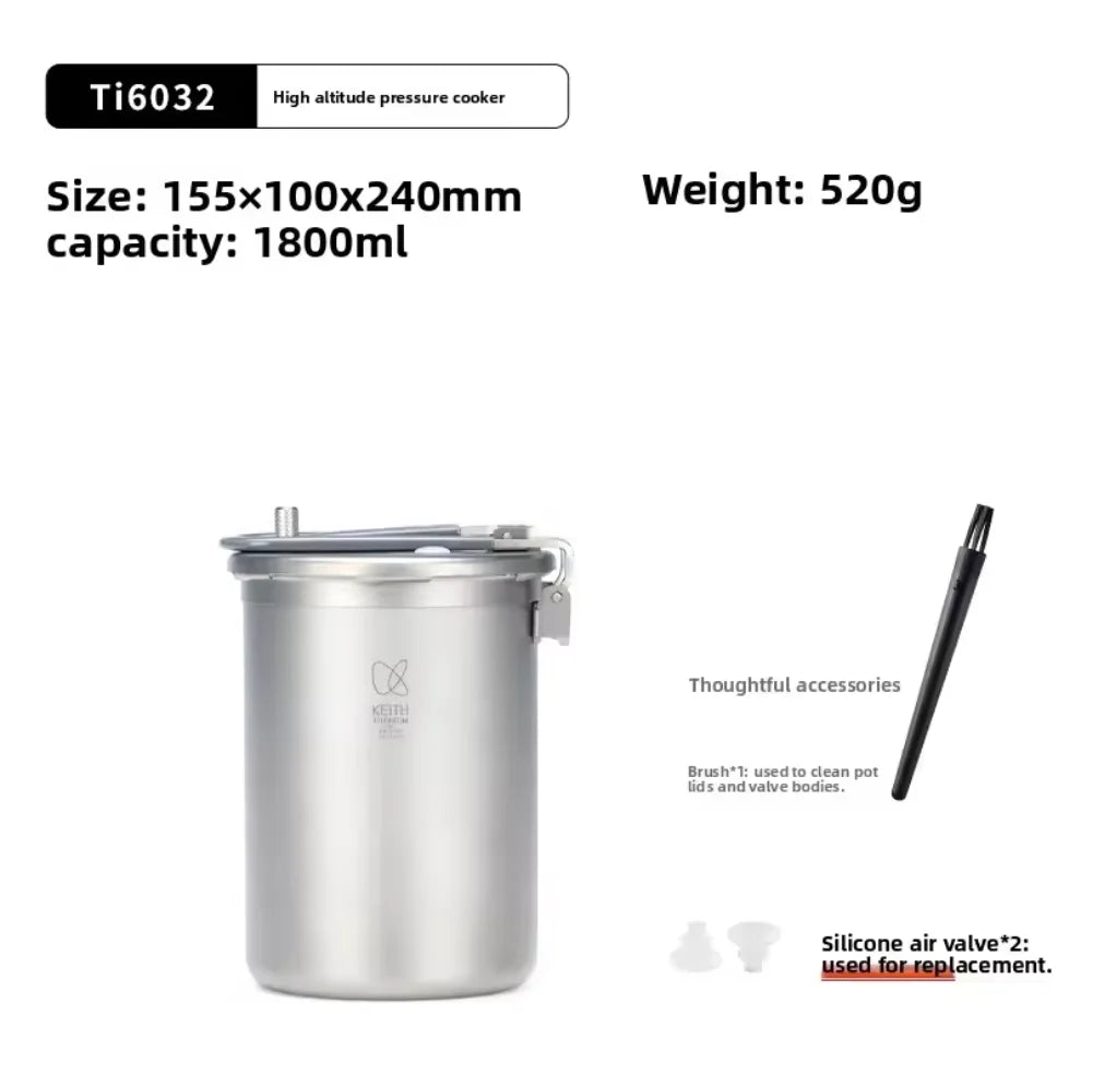 Keith Titanium Ti6302high-Altitude Mountain Pressure Cooker