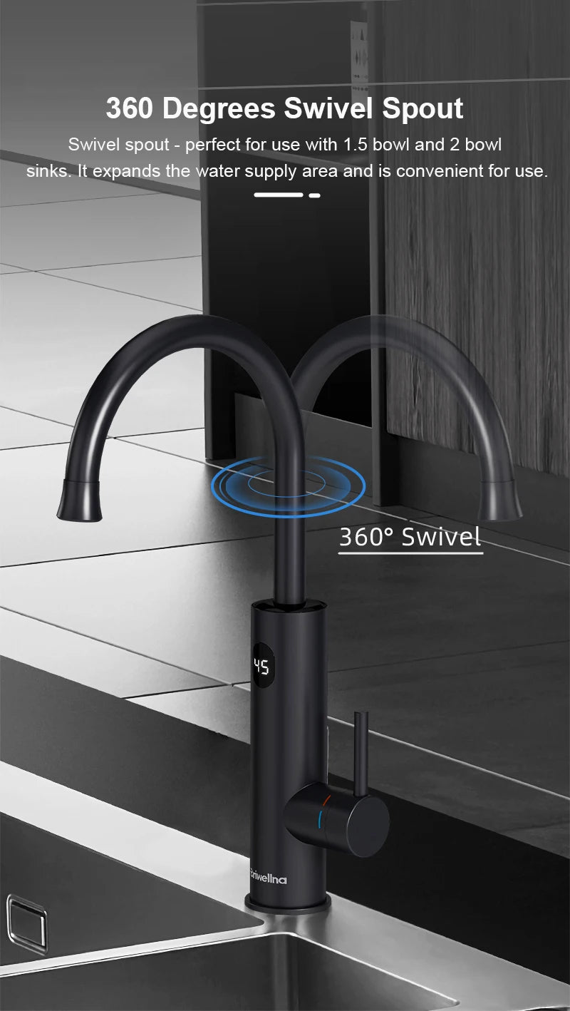 Briwellna Electric Water Heater 220v In Faucet Tankless