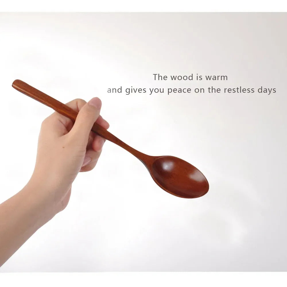 Wooden Spoon Catering Cooking Soup Tea Spoon Cooking