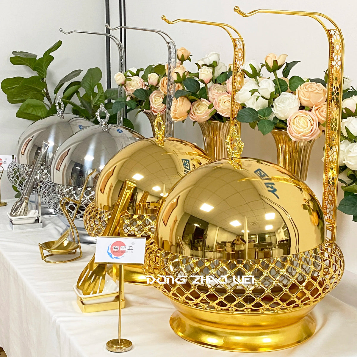 Wedding Party Luxury Serving Chaffing Dishes Buffet Food