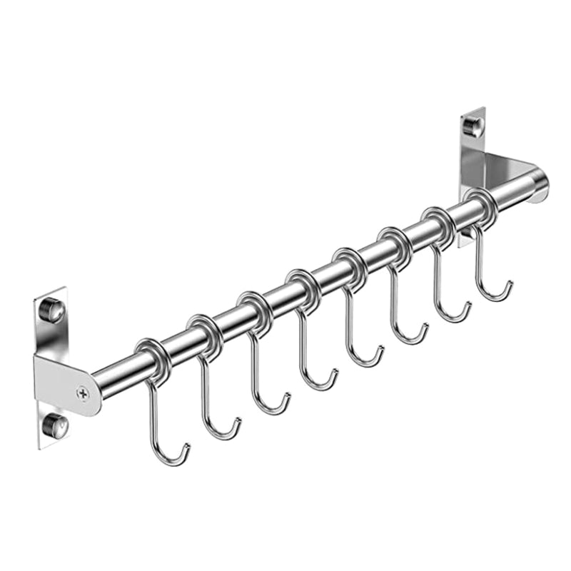 Wall Mounted Utensil Rack Stainless Steel Hanging Rail