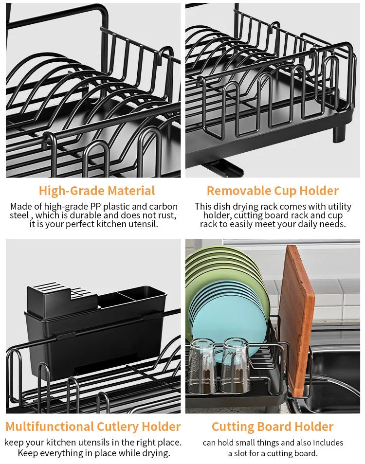Dish Drying Rack Dish Rack Drainboard Expandable Dish