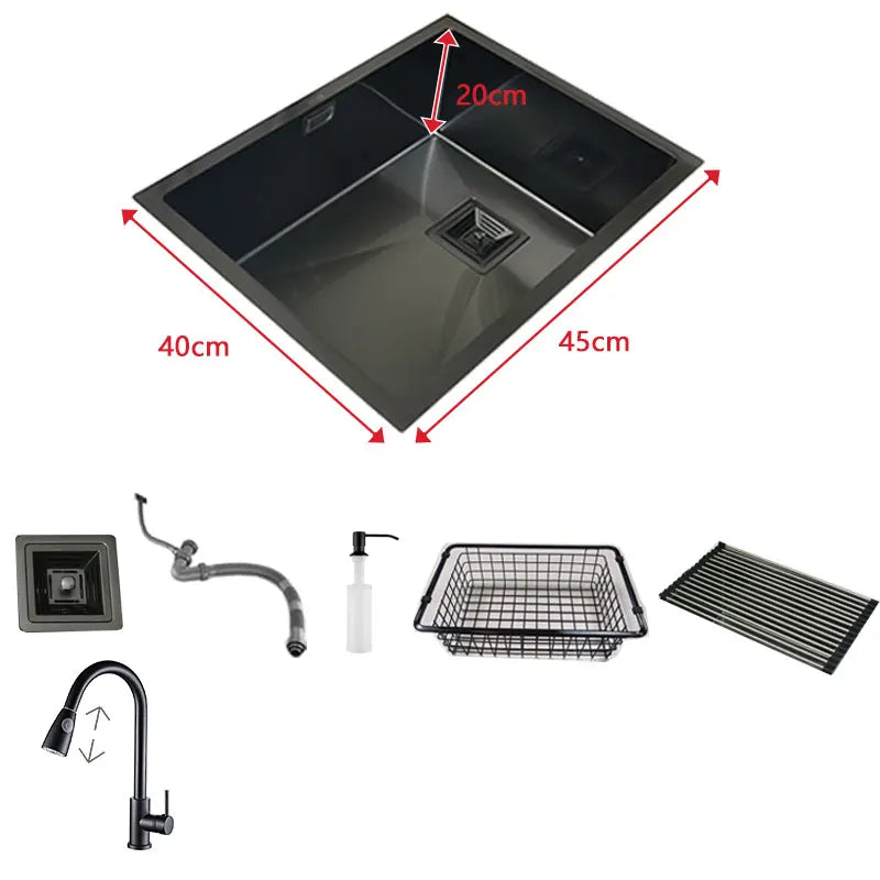 Nano Black Sink Above Counter Or Undermount Sinks