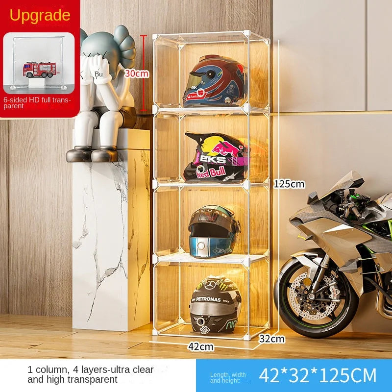 High Face Value Motorcycle Helmet Dustproof Storage Rack