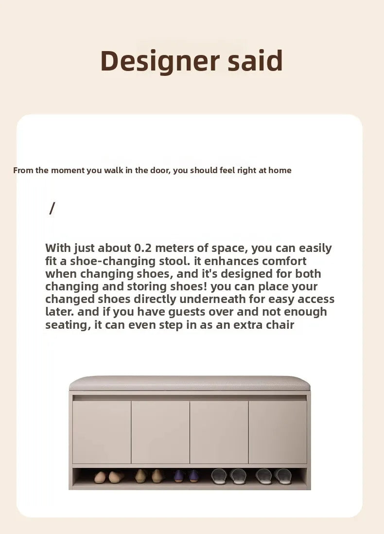 Shoe Storage Bench Cushion Seat Entryway Shoe Cabinet